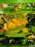 Cải Bó Xôi Xào Gừng Tỏi Trứng Gà