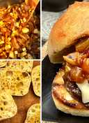 Wagyu Beef Sliders with Onion and Pear Chutney and Brie Cheese