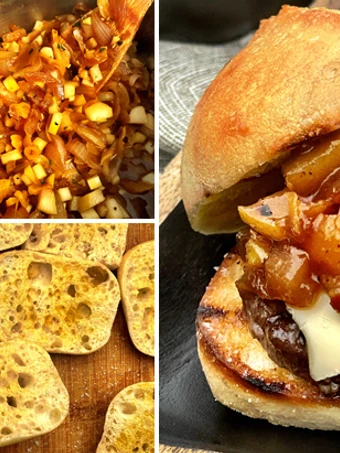 Recipe Wagyu Beef Sliders with Onion and Pear Chutney and Brie Cheese which Delicious