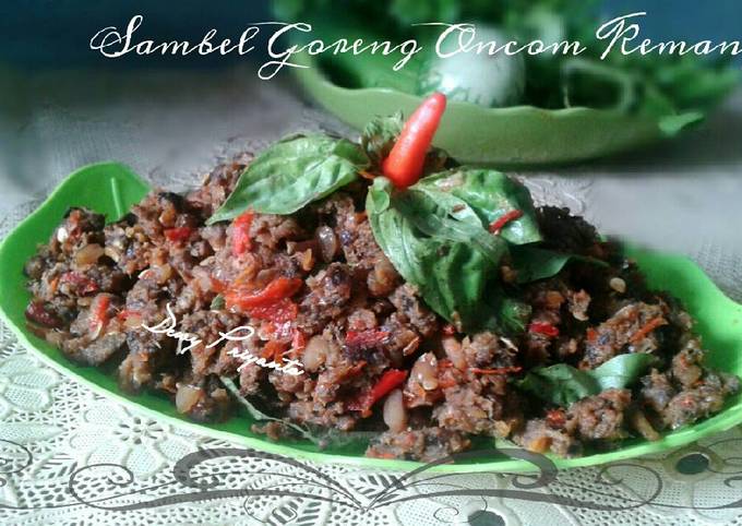 Sambal goreng oncom kemangi