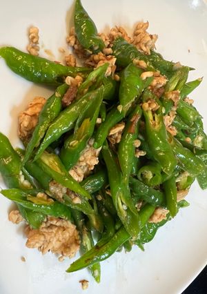 糯米椒炒雞絞肉 的食譜成品照片