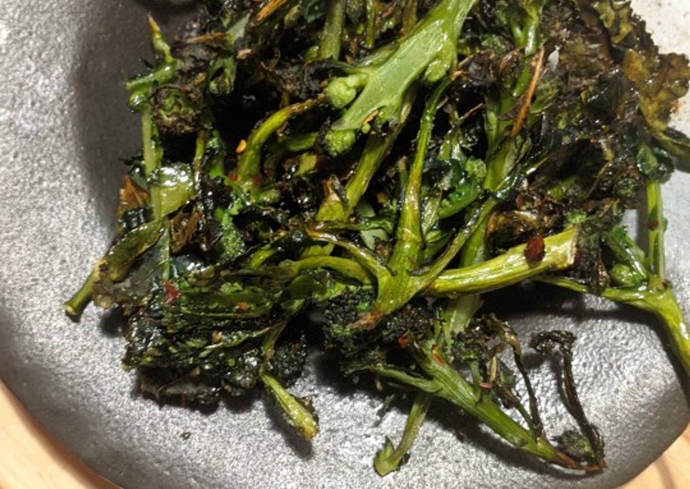 Roasted purple sprouting broccoli