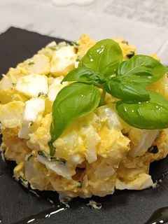 A picture of Chicken, Potato, and Hard-Boiled Egg Salad.