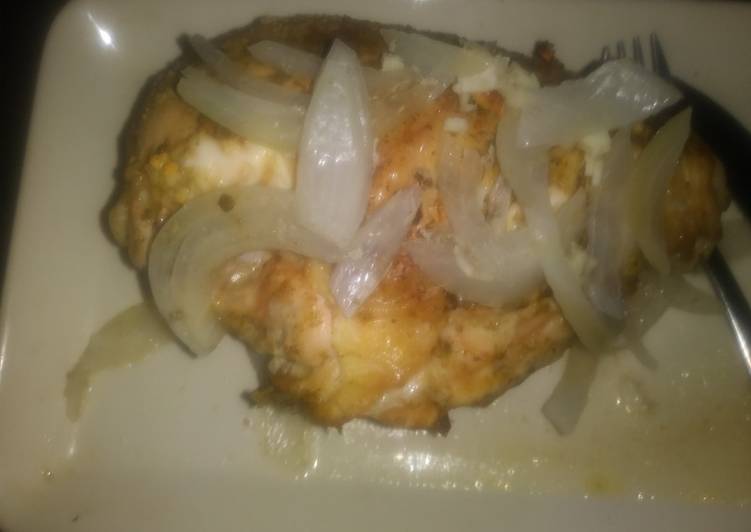 Anita's Baked Breast With Onions & Garlic