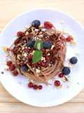 Espaguetis con chocolate