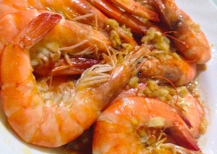 Recipe of Homemade Garlic Butter Shrimps LCHF : Keto