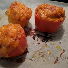 A picture of Risotto Stuffed Peppers.