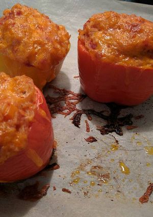 A picture of Risotto Stuffed Peppers.