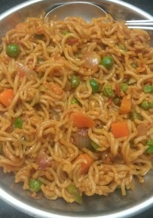 A picture of Veg Chinese Masala Noodles.