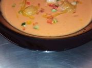 Una foto de gazpacho cerdo a