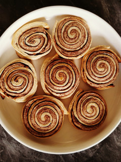 Una foto de Galletas espiral de vainilla y cocoa