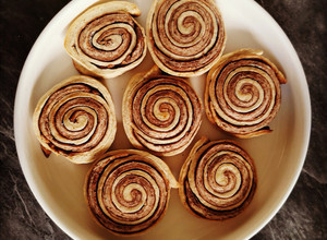 Una foto de Galletas espiral de vainilla y cocoa