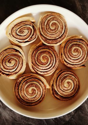 Una foto de Galletas espiral de vainilla y cocoa