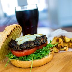 A picture of Fun'ky' Pesto Burger.