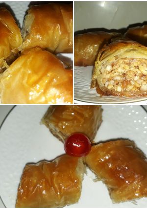 صورة لوصفة بقلاوة بالفيلو