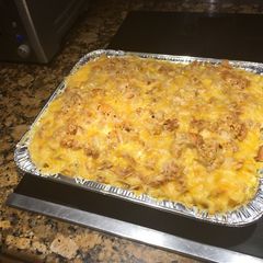 A picture of Cheesy Chicken Noodle Casserole .