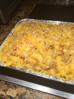 A picture of Cheesy Chicken Noodle Casserole .