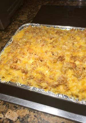 A picture of Cheesy Chicken Noodle Casserole .