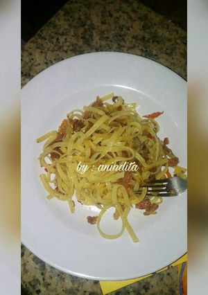 Foto resep Fetucini sausage aglio o glio
