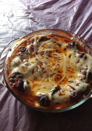 صورة لوصفة باذنجان بالكفتة