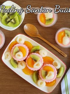 Foto resep Puding Santan Buah