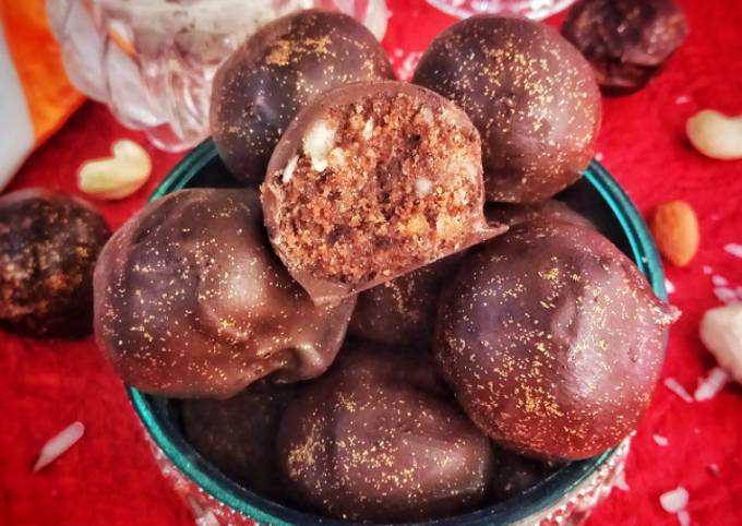 How to Make Super Quick Homemade Ragi, Chocolate Choorma Truffles
