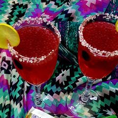 A picture of Roohafza lemonade.