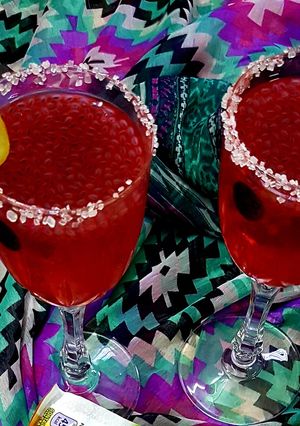 A picture of Roohafza lemonade.