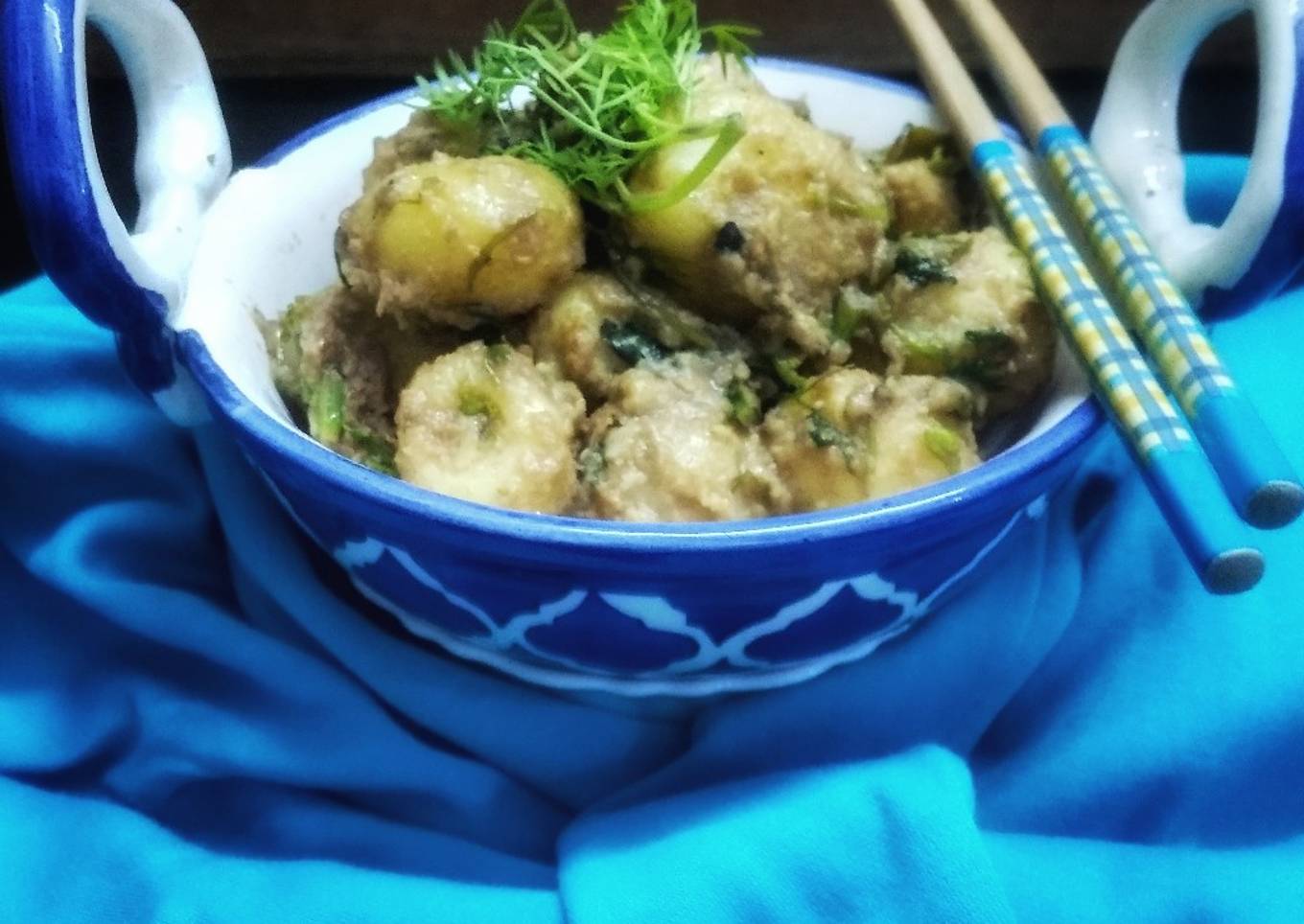 Achari Aloo (Baby Potato)