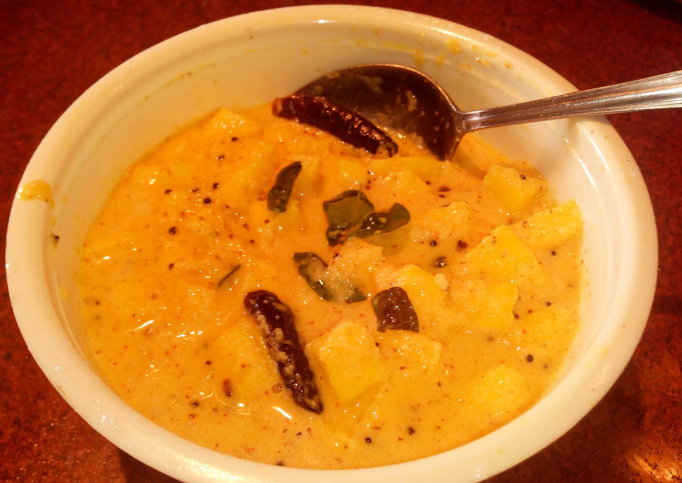 Just ripe Mango/manga pachadi