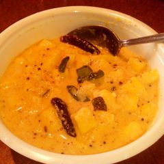 A picture of Just ripe Mango/manga pachadi.
