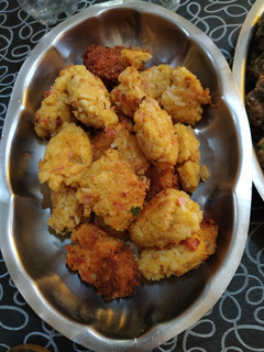 Una foto de Croquetas de arroz con jamón