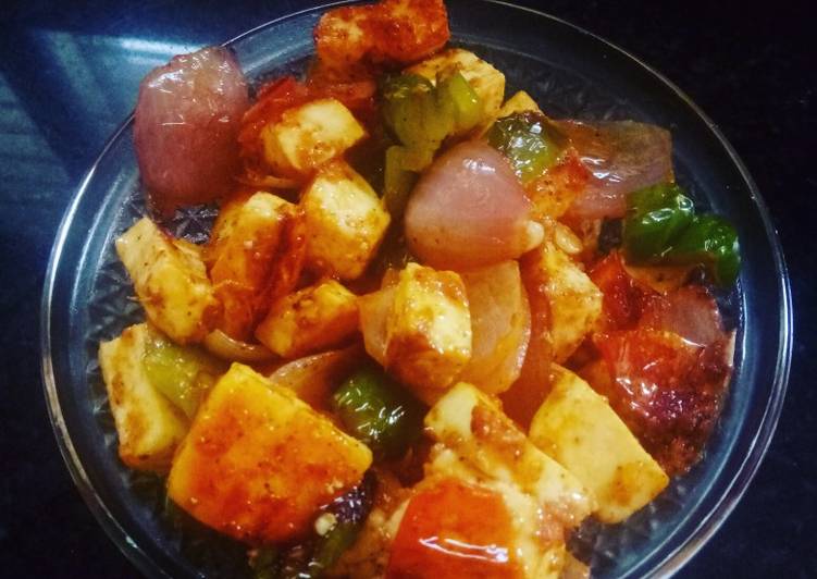 Recipe of Homemade Honey Chilli Paneer