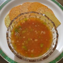 A picture of Tomato lentil soup.