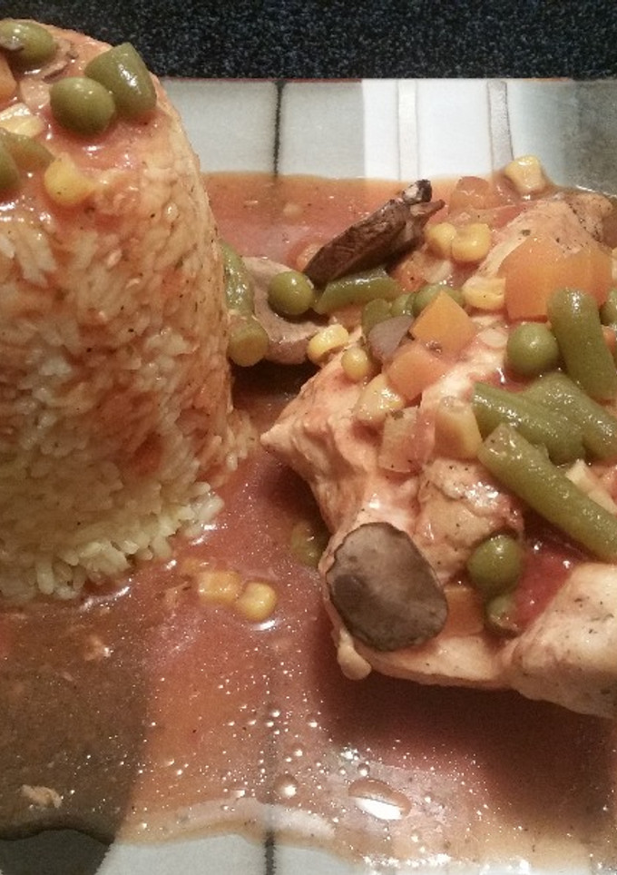 Una foto de Olla de cocción lenta (Crock pot): pechugas rellenas con verduras