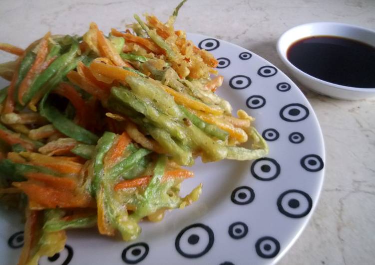 Resep Kakiage + Tentsuyu | Langkah Membuat Kakiage + Tentsuyu Yang Enak Banget