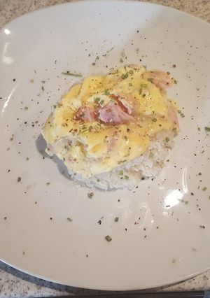 A picture of Garlic Fried Rice with Creamy Eggs.