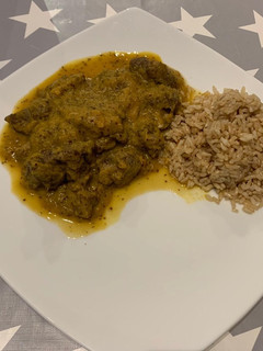Una foto de Aguja de novilla a la mostaza en crockpot