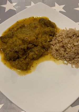 Una foto de Aguja de novilla a la mostaza en crockpot