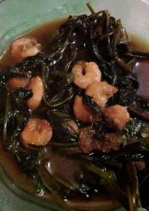 Foto resep Cah kangkung+udang