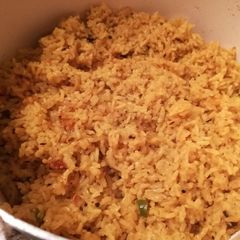 A picture of Bengali Yellow Pulao (Basanti Pulao).
