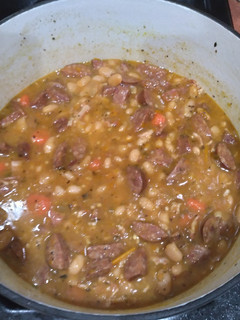 A picture of White Bean and Sausage Soup.