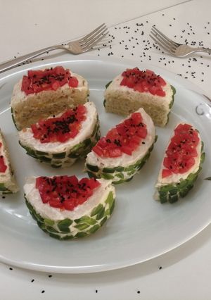 عکسی از دستور ساندویچ سالاد الویه