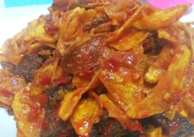 Cara Buat Sambal daging kentang Irit Anti Gagal