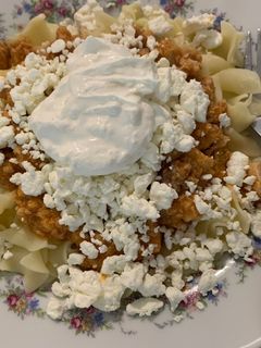 Harcsapörkölt túrós csuszával recept fotója