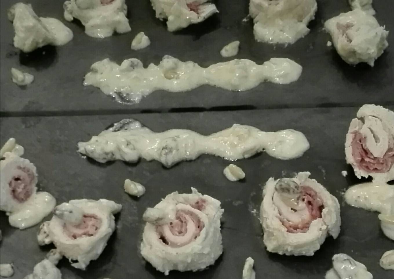 Popietas de pollo con salsa de cava