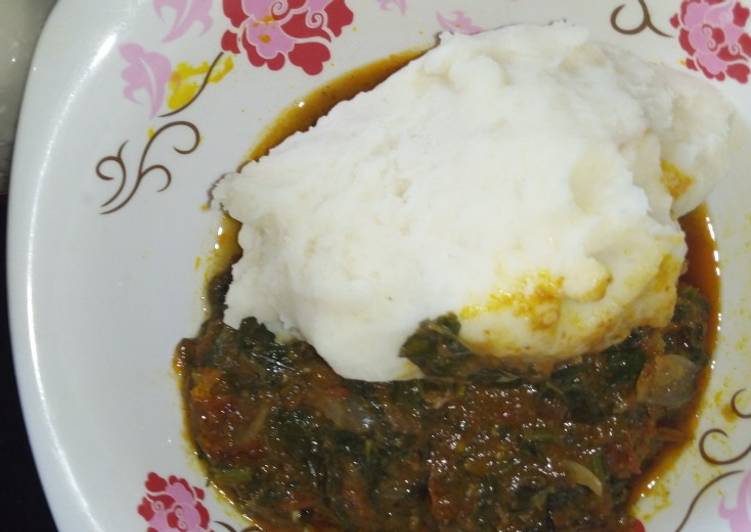 Simple Way to Prepare Quick Pounded yam &amp; ugu leave