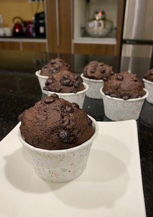 A picture of Chocolate cup cake.