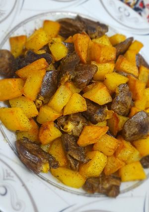عکسی از دستور خوراک دل مرغ 🐔
