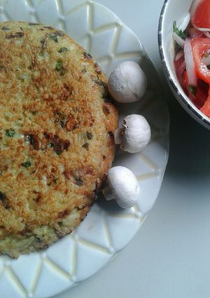Una foto de Tortilla de Arroz con Champiñones